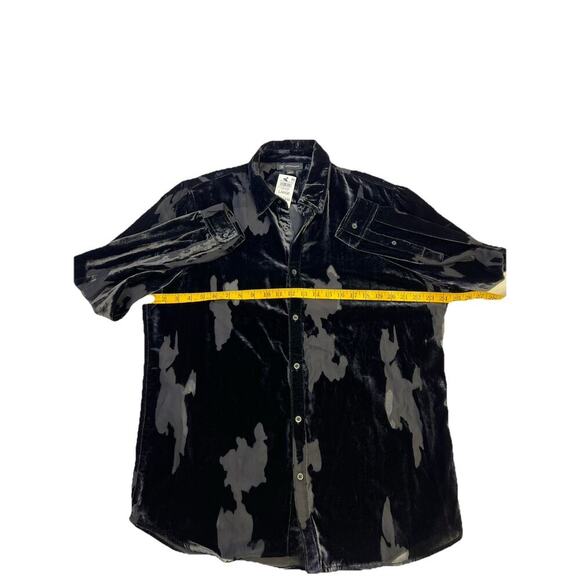NWT INC Button Up Shirt Burnout Velvet Black Sz Large Goth Wimsigoth Dark Fairy - Picture 10 of 10